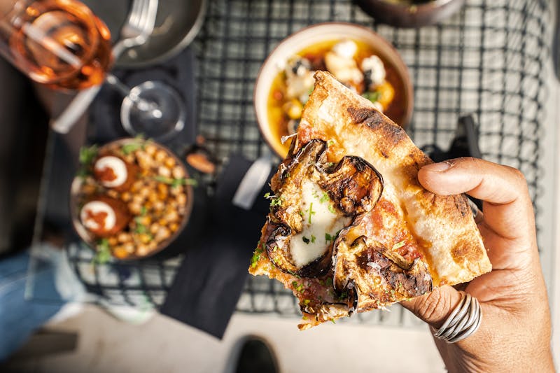 Funghi Tartufo — truffle mushroom pizza with porcini and fontina